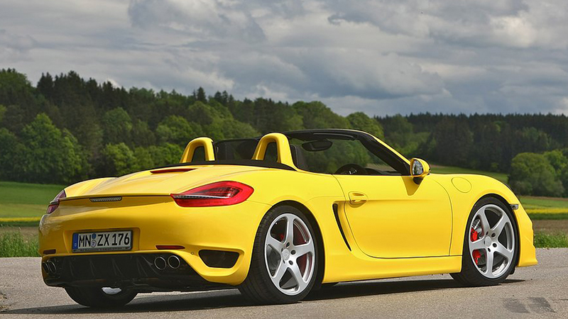 RUF 3800S Car: Yellow Exterior Colour with Top Down