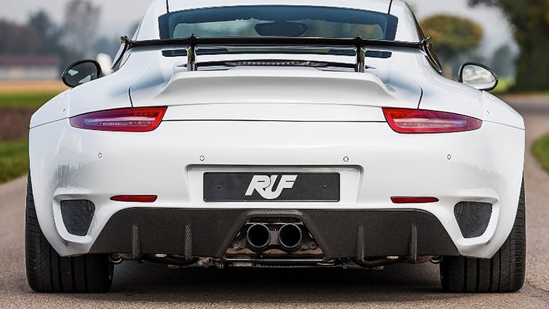RUF RGT Car: Rear View with RUF Licence Plate