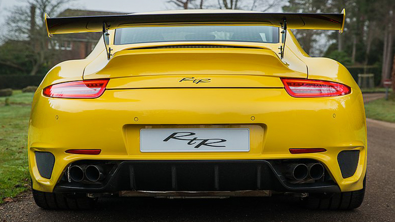 RUF RTR car: Gallery Showing Rear of Narrow Body, Yellow Colour