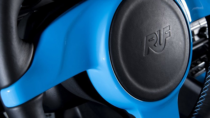 RUF RTR Car: Steering Wheel, Baby Blue Colour